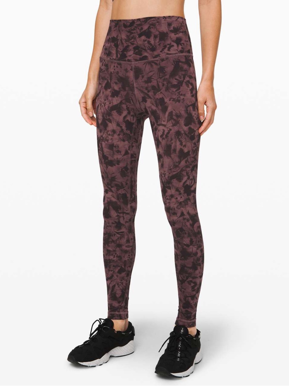 Lululemon Align Leggings Mini Dusk Floral Antique Bark Black- Size 6